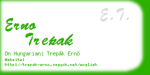 erno trepak business card